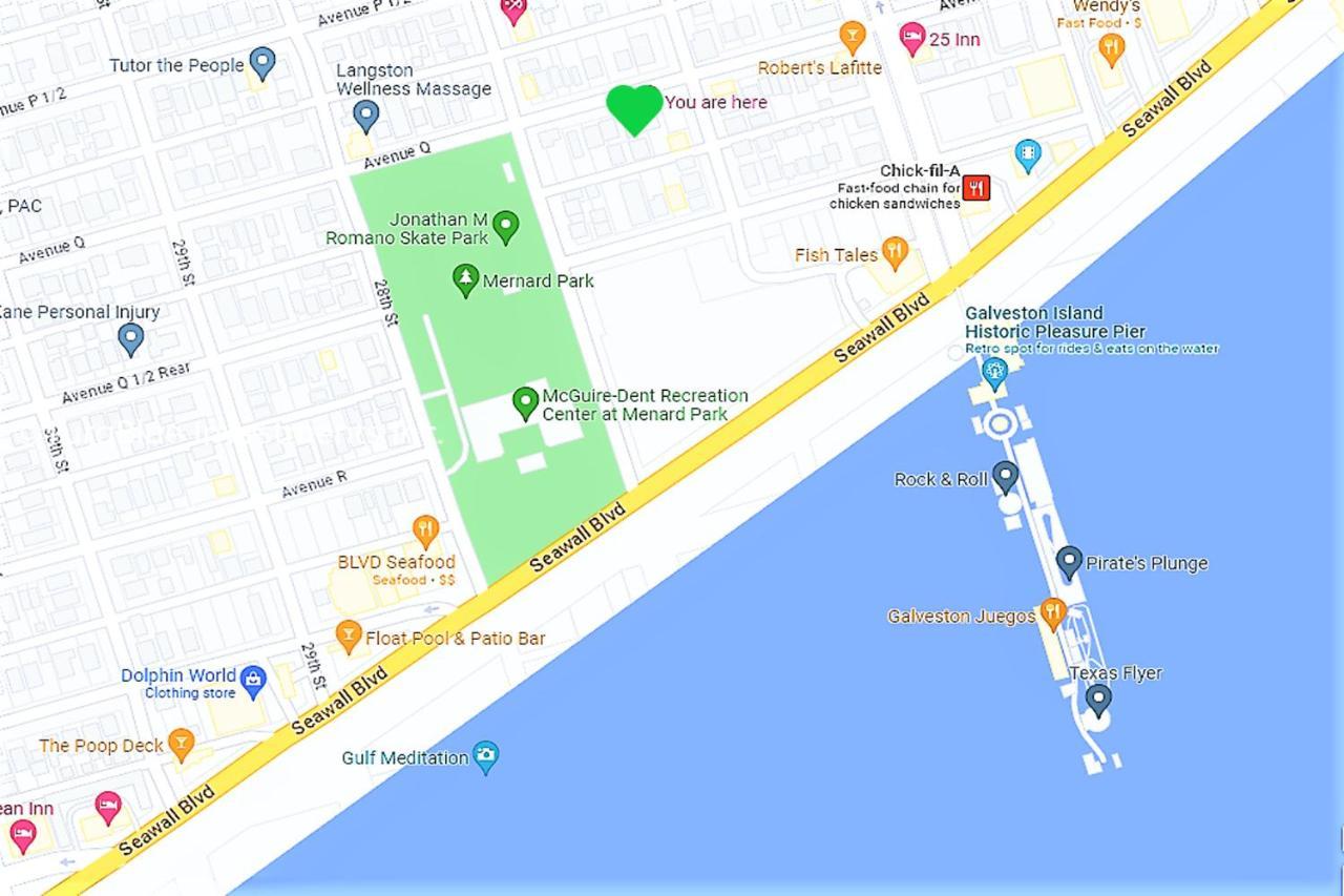 Casaazul-2605A-Couples Retreat By Beach & Pleasure Pier 1 Block Away- 2Bed 2Bath- 7 Minutes To Cruise Terminal Galveston Exteriér fotografie